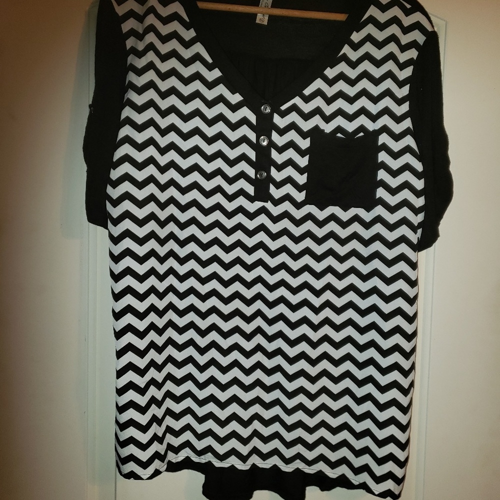Black and white shirt